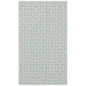 Whimsical Teal Christmas Trees on Pink Tafelkleed (Voorkant)