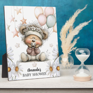 Whimsical Teddy Bear Baby Shower Fotoplaat