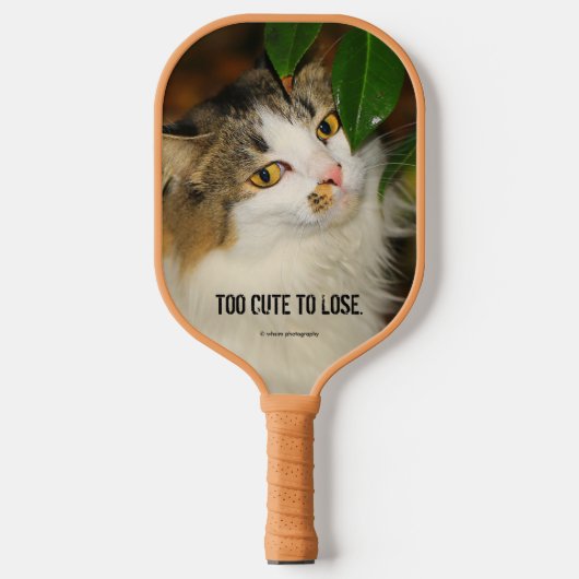 Whimsical The Cat en de Camellia Pickleball Paddle (Voorkant)