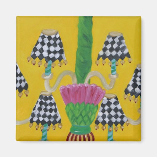 Whimsical Thistle Kroonluchter Magnet Magneet (Voorkant)