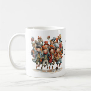 Whimsical Tien Heren Springend 12 Dagen Kerstmis 1 Koffiemok