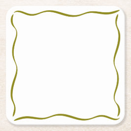 Whimsical Tini beetje oudere Martini verjaardag Vierkante Kartonnen Onderzetter