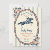 Whimsical Toile Derby Party Kaart (Voorkant)