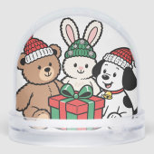 Whimsical Toys and Christmas Gifts in Snow Globe (Arrière)