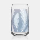 Whimsical Transparent Feather Design Blikvorm Glas (Achterkant)