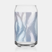 Whimsical Transparent Feather Design Blikvorm Glas (Links)
