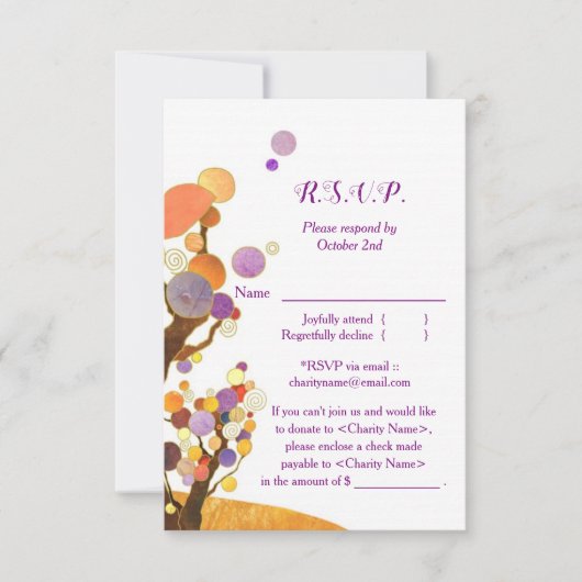 Whimsical Tredrasing Event Response Card RSVP Kaartje (Voorkant)