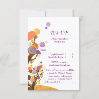 Whimsical Tredrasing Event Response Card RSVP Kaartje
