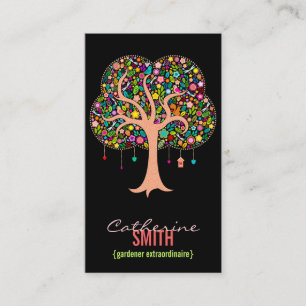 Whimsical Tree - Aangepaste (verticale) Visitekaar Visitekaartje