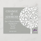 Whimsical Tree & Birds Nieuw Adresbericht Aankondigingskaart (Voorkant)