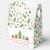 Whimsical Tree & Gifts Vrolijk Kerstfeest Bedankdoosjes (Geopend)