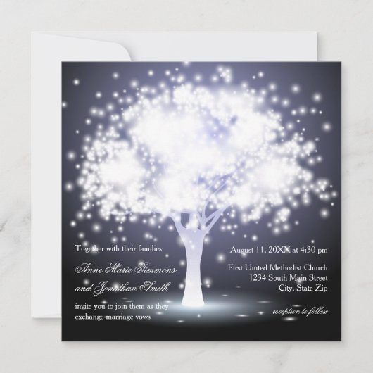 Whimsical Tree Lights - Weddenschap Kaart (Voorkant)