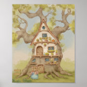  Whimsical Treehouse Storybook kids Poster (Voorkant)