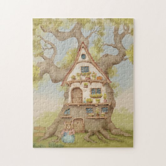 Whimsical Treehouse Storybook Legpuzzel (Verticaal)
