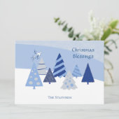 Whimsical Trees Christmas Kaart (Staand voorkant)