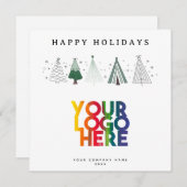 Whimsical Trees Holiday Corporate Logo Christmas (Voorkant / Achterkant)