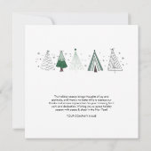 Whimsical Trees Holiday Corporate Logo Christmas (Achterkant)