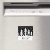 Whimsical Trees in Black and White Magneet (Insitu (Vaatwasser))