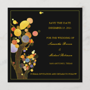 Whimsical Trees Save the Date Wedding Invitations