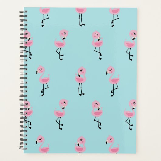 Whimsical tropical flamingos (Devant)