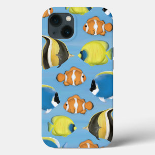 Whimsical Tropical Ocean Fish Sean Natuur iPhone 13 Hoesje