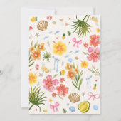 Whimsical Tropical Summer Kind's verjaardagsfeestj Kaart (Achterkant)