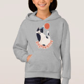 Whimsical Tuxedo Cat Balloon Youth Pullover (Voorkant)