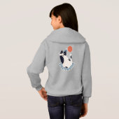 Whimsical Tuxedo Cat Balloon Youth Pullover (Achterkant volledig)