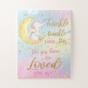 Whimsical Twinkle Twinkle Little Star Elephant Legpuzzel