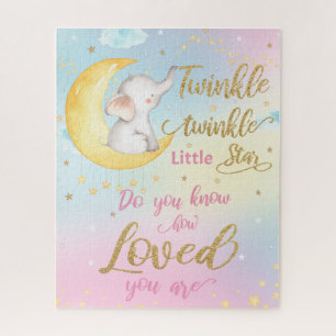 Whimsical Twinkle Twinkle Little Star Olifant Legpuzzel