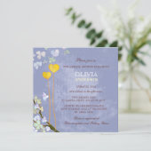 Whimsical Two Hearts Blue Vrijgezellenfeest Kaart (Staand voorkant)