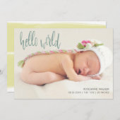 Whimsical Typografie | Kaart ter bekendmaking van  (Voorkant / Achterkant)