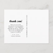 Whimsical Typography Afstuderen Dank u Foto Briefkaart (Achterkant)