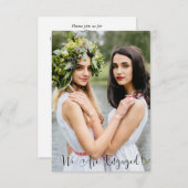 Whimsical Typography Custom Photo Lesbian Gay Kaart (Voorkant / Achterkant)