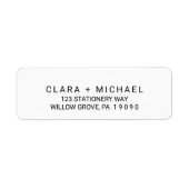 Whimsical Typography Wedding Etiket (Voorkant)