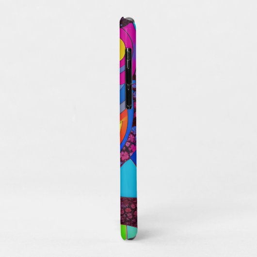 Whimsical Uil met kleurrijke veren Case-Mate iPhone Case (Achterkant/links)