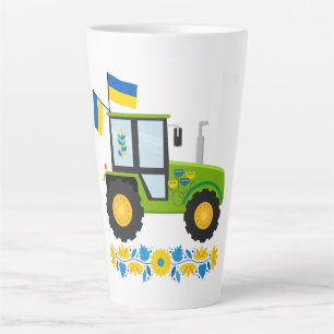 Whimsical Ukraine Tractor Latte Mok