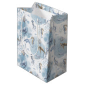Whimsical Underwater World – Sea Creatures Pattern Medium Cadeauzakje (Achterkant Gekanteld)