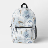 Whimsical Underwater World - Zee Creatures Pattern Bedrukte Rugzak (Voorkant)