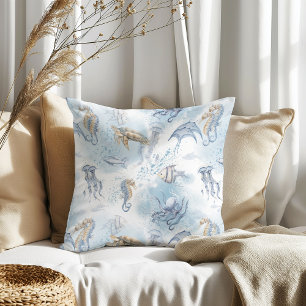 Whimsical Underwater World - Zee Creatures Pattern Kussen