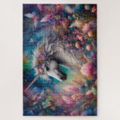 Whimsical Unicorn In Floral Forest Legpuzzel (Verticaal)