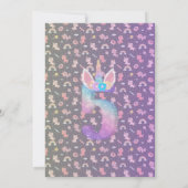 Whimsical Unicorn - Uitnodiging voor het 5e verjaa (Achterkant)