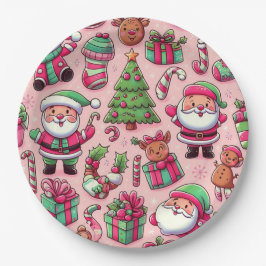 Whimsical vakantie Borden voor kerst Papieren Bordje