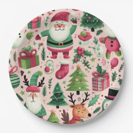 Whimsical vakantie Borden voor kerst Papieren Bordje