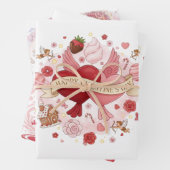 "Whimsical Valentine" Mixed Illustration Wrapping  Inpakpapier Vel (In situ)