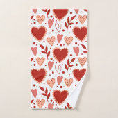 Whimsical Valentine Motif de coeur (Serviette à main)