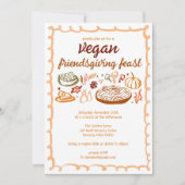Whimsical VEGAN Thanksgiving Friendsgiving CUSTOM Kaart (Voorkant)