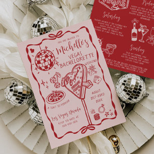 Whimsical Vegas Bachelorette Weekendprogramma Kaart