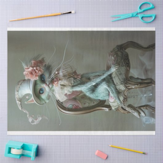 Whimsical  Verfijnde Kat Decoupage Tissuepapier (Craft)