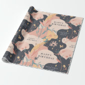 Whimsical Verjaardagsdroom Verpakkingsdocument Cadeaupapier (Uitgerold)